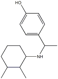 4-{1-[(2,3-dimethylcyclohexyl)amino]ethyl}phenol Struktur