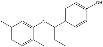 4-{1-[(2,5-dimethylphenyl)amino]propyl}phenol Struktur