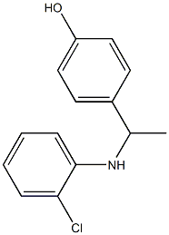 4-{1-[(2-chlorophenyl)amino]ethyl}phenol Struktur