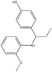 4-{1-[(2-methoxyphenyl)amino]propyl}phenol Struktur