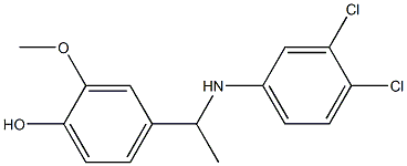 4-{1-[(3,4-dichlorophenyl)amino]ethyl}-2-methoxyphenol Struktur