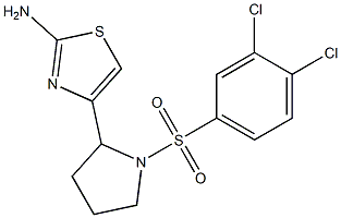 4-{1-[(3,4-dichlorophenyl)sulfonyl]pyrrolidin-2-yl}-1,3-thiazol-2-amine Struktur