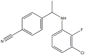 4-{1-[(3-chloro-2-fluorophenyl)amino]ethyl}benzonitrile Struktur