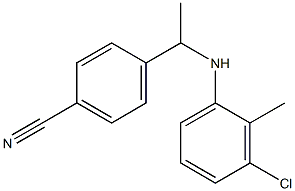 4-{1-[(3-chloro-2-methylphenyl)amino]ethyl}benzonitrile Struktur