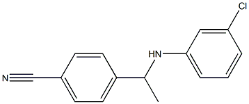 4-{1-[(3-chlorophenyl)amino]ethyl}benzonitrile Struktur