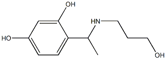 4-{1-[(3-hydroxypropyl)amino]ethyl}benzene-1,3-diol Struktur