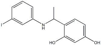 4-{1-[(3-iodophenyl)amino]ethyl}benzene-1,3-diol Struktur