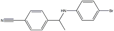 4-{1-[(4-bromophenyl)amino]ethyl}benzonitrile Struktur