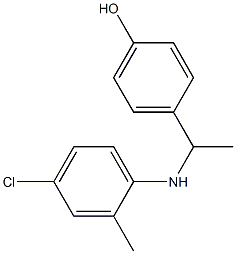 4-{1-[(4-chloro-2-methylphenyl)amino]ethyl}phenol Struktur