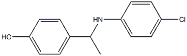 4-{1-[(4-chlorophenyl)amino]ethyl}phenol Struktur