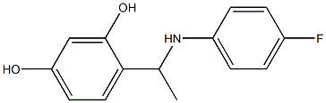 4-{1-[(4-fluorophenyl)amino]ethyl}benzene-1,3-diol Struktur