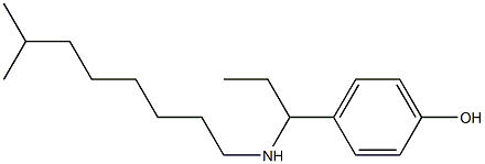 4-{1-[(7-methyloctyl)amino]propyl}phenol Struktur