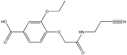 4-{2-[(2-cyanoethyl)amino]-2-oxoethoxy}-3-ethoxybenzoic acid Struktur