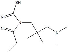 4-{2-[(dimethylamino)methyl]-2-methylpropyl}-5-ethyl-4H-1,2,4-triazole-3-thiol Struktur