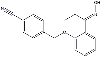 4-{2-[1-(hydroxyimino)propyl]phenoxymethyl}benzonitrile Struktur