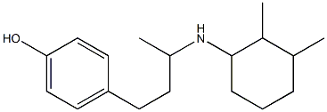 4-{3-[(2,3-dimethylcyclohexyl)amino]butyl}phenol Struktur