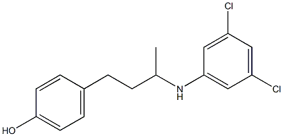 4-{3-[(3,5-dichlorophenyl)amino]butyl}phenol Struktur