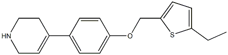 4-{4-[(5-ethylthiophen-2-yl)methoxy]phenyl}-1,2,3,6-tetrahydropyridine Struktur