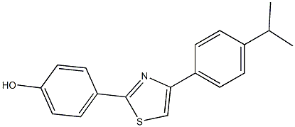 4-{4-[4-(propan-2-yl)phenyl]-1,3-thiazol-2-yl}phenol Struktur