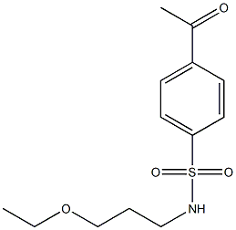 4-acetyl-N-(3-ethoxypropyl)benzene-1-sulfonamide Struktur