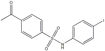 4-acetyl-N-(4-iodophenyl)benzene-1-sulfonamide Struktur