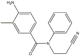 4-amino-N-(2-cyanoethyl)-3-methyl-N-phenylbenzamide Struktur