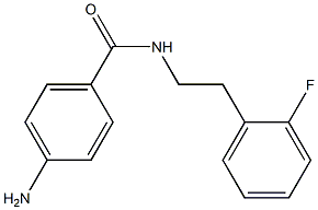 4-amino-N-[2-(2-fluorophenyl)ethyl]benzamide Struktur