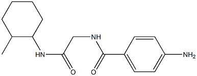 4-amino-N-{2-[(2-methylcyclohexyl)amino]-2-oxoethyl}benzamide Struktur