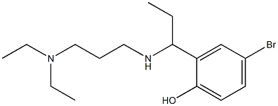 4-bromo-2-(1-{[3-(diethylamino)propyl]amino}propyl)phenol Struktur