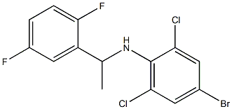 4-bromo-2,6-dichloro-N-[1-(2,5-difluorophenyl)ethyl]aniline Struktur