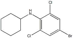 4-bromo-2,6-dichloro-N-cyclohexylaniline Struktur