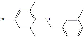 4-bromo-2,6-dimethyl-N-[(3-methylphenyl)methyl]aniline Struktur