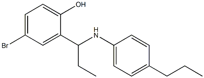 4-bromo-2-{1-[(4-propylphenyl)amino]propyl}phenol Struktur