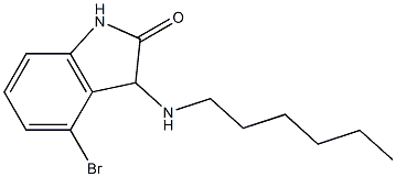 4-bromo-3-(hexylamino)-2,3-dihydro-1H-indol-2-one Struktur