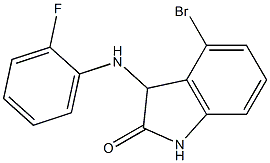 4-bromo-3-[(2-fluorophenyl)amino]-2,3-dihydro-1H-indol-2-one Struktur