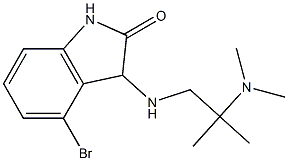 4-bromo-3-{[2-(dimethylamino)-2-methylpropyl]amino}-2,3-dihydro-1H-indol-2-one Struktur