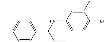 4-bromo-3-methyl-N-[1-(4-methylphenyl)propyl]aniline Struktur