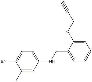 4-bromo-3-methyl-N-{[2-(prop-2-yn-1-yloxy)phenyl]methyl}aniline Struktur