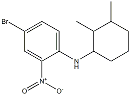 4-bromo-N-(2,3-dimethylcyclohexyl)-2-nitroaniline Struktur