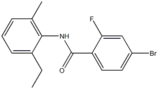 4-bromo-N-(2-ethyl-6-methylphenyl)-2-fluorobenzamide Struktur