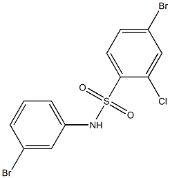 4-bromo-N-(3-bromophenyl)-2-chlorobenzene-1-sulfonamide Struktur