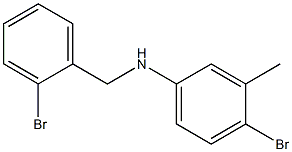 4-bromo-N-[(2-bromophenyl)methyl]-3-methylaniline Struktur