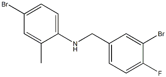 4-bromo-N-[(3-bromo-4-fluorophenyl)methyl]-2-methylaniline Struktur