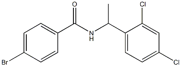 4-bromo-N-[1-(2,4-dichlorophenyl)ethyl]benzamide Struktur