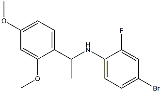 4-bromo-N-[1-(2,4-dimethoxyphenyl)ethyl]-2-fluoroaniline Struktur