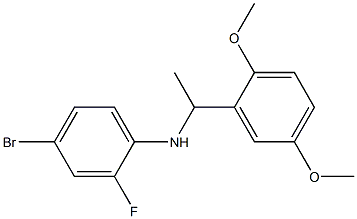 4-bromo-N-[1-(2,5-dimethoxyphenyl)ethyl]-2-fluoroaniline Struktur