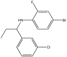 4-bromo-N-[1-(3-chlorophenyl)propyl]-2-fluoroaniline Struktur