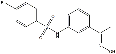 4-bromo-N-{3-[1-(hydroxyimino)ethyl]phenyl}benzene-1-sulfonamide Struktur