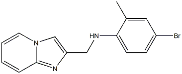 4-bromo-N-{imidazo[1,2-a]pyridin-2-ylmethyl}-2-methylaniline Struktur