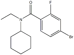 4-bromo-N-cyclohexyl-N-ethyl-2-fluorobenzamide Struktur